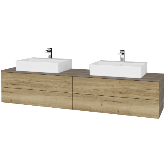 Umyvadlová skříňka MODULE SZZ4 200 umyvadlo Kube - D03 Cafe - D26 Ontario - Ne