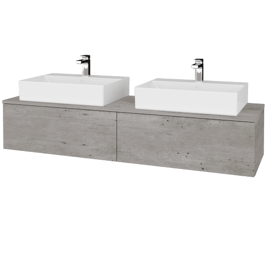Umyvadlová skříňka MODULE SZZ12 160 umyvadlo Kube - D01 Beton - D01 Beton - Ne