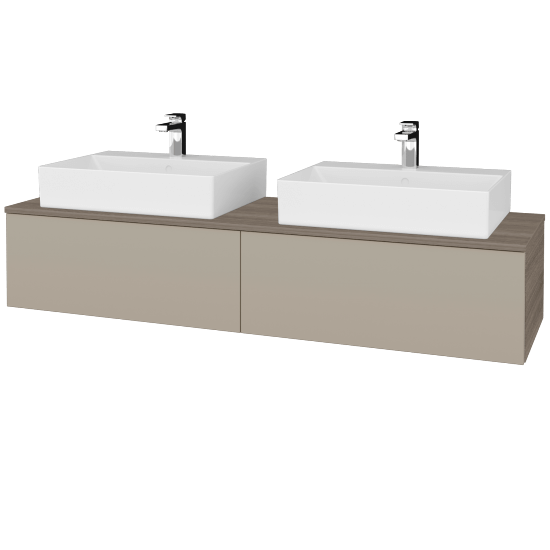 Umyvadlová skříňka MODULE SZZ12 160 umyvadlo Kube - D03 Cafe - L04 Béžová vysoký lesk - Ne