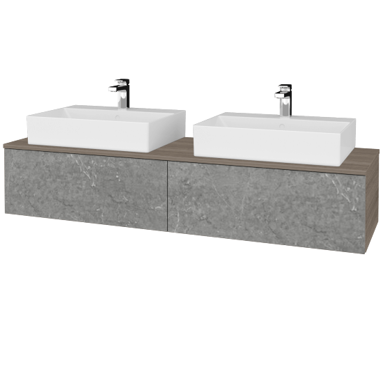 Umyvadlová skříňka MODULE SZZ12 160 umyvadlo Kube - D03 Cafe - D20 Galaxy - Ne