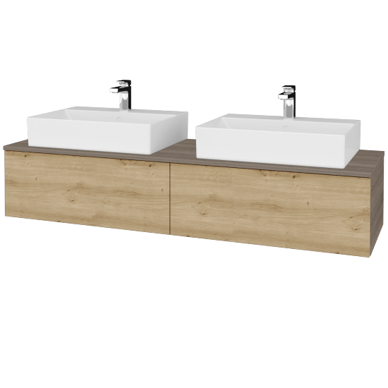 Umyvadlová skříňka MODULE SZZ12 160 umyvadlo Kube - D03 Cafe - D22 Karamel - Ne