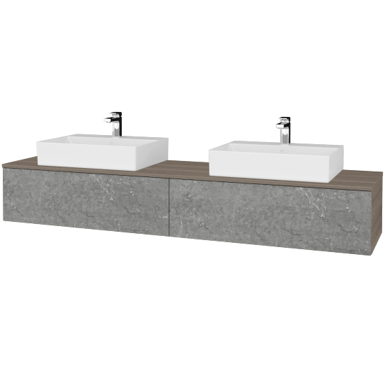 Umyvadlová skříňka MODULE SZZ12 200 umyvadlo Kube - D03 Cafe - D20 Galaxy - Ne