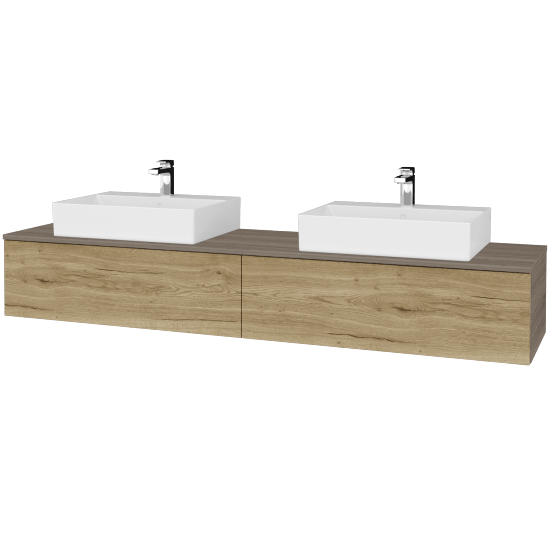 Umyvadlová skříňka MODULE SZZ12 200 umyvadlo Kube - D03 Cafe - D26 Ontario - Ne