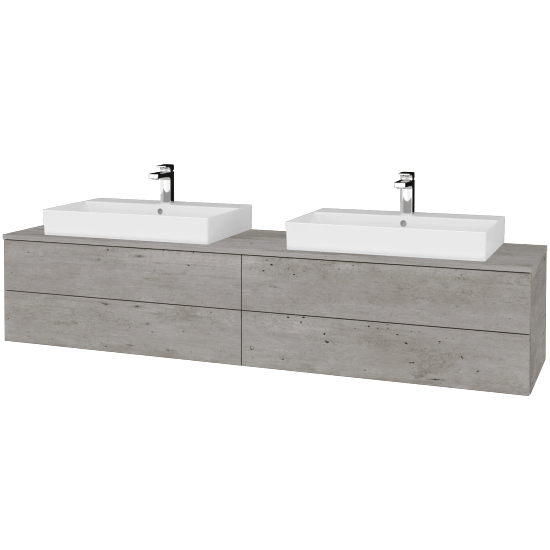 Umyvadlová skříňka MODULE SZZ4 200 umyvadlo Glance - D01 Beton - D01 Beton
