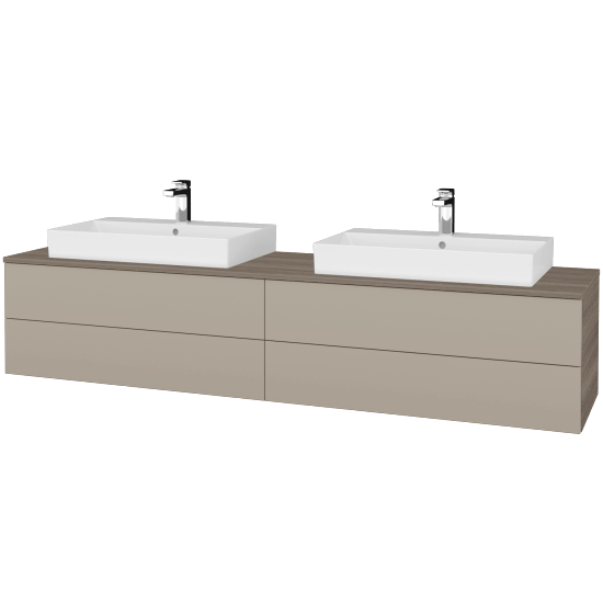 Umyvadlová skříňka MODULE SZZ4 200 umyvadlo Glance - D03 Cafe - L04 Béžová vysoký lesk - Ne