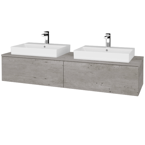 Koupelnová skříňka MODULE SZZ12 160 umyvadlo Glance - D01 Beton - D01 Beton