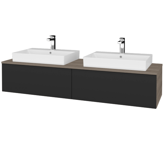 Koupelnová skříňka MODULE SZZ12 160 umyvadlo Glance - D03 Cafe - N03 Graphite - Ne