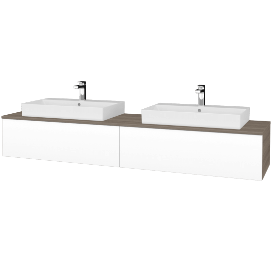Umyvadlová skříňka MODULE SZZ12 200 umyvadlo Glance - D03 Cafe - M01 Bílá mat - Ne