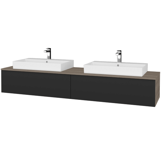 Umyvadlová skříňka MODULE SZZ12 200 umyvadlo Glance - D03 Cafe - N03 Graphite - Ne