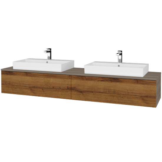 Umyvadlová skříňka MODULE SZZ12 200 umyvadlo Glance - D03 Cafe - D27 Cognac - Ne