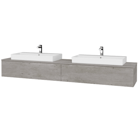 Umyvadlová skříňka MODULE SZZ12 240 umyvadlo Glance - D01 Beton - D01 Beton