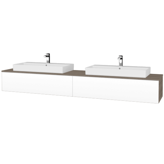 Umyvadlová skříňka MODULE SZZ12 240 umyvadlo Glance - D03 Cafe - L01 Bílá vysoký lesk - Ne