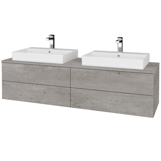 Umyvadlová skříňka MODULE SZZ4 160 umyvadlo Glance - D01 Beton - D01 Beton