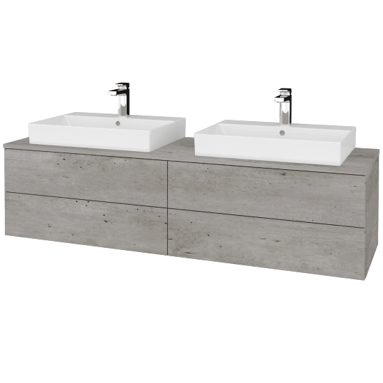 Umyvadlová skříňka MODULE SZZ4 160 umyvadlo Glance - D01 Beton - D01 Beton - Ne
