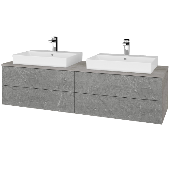 Umyvadlová skříňka MODULE SZZ4 160 umyvadlo Glance - D01 Beton - D20 Galaxy - Ne