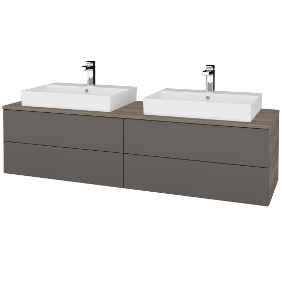 Umyvadlová skříňka MODULE SZZ4 160 umyvadlo Glance - D03 Cafe - N06 Lava - Ne