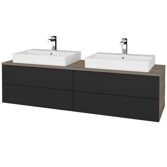 Umyvadlová skříňka MODULE SZZ4 160 umyvadlo Glance - D03 Cafe - N03 Graphite - Ne
