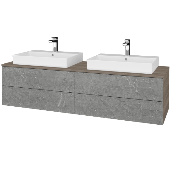 Umyvadlová skříňka MODULE SZZ4 160 umyvadlo Glance - D03 Cafe - D20 Galaxy - Ne