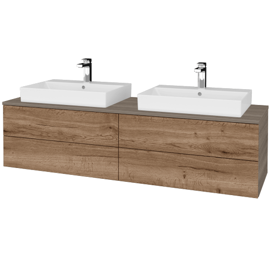 Umyvadlová skříňka MODULE SZZ4 160 umyvadlo Glance - D03 Cafe - D21 Tobacco - Ne