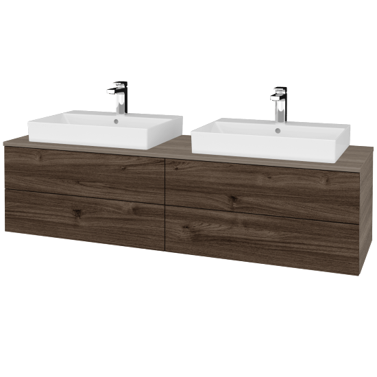 Umyvadlová skříňka MODULE SZZ4 160 umyvadlo Glance - D03 Cafe - D25 Teak - Ne