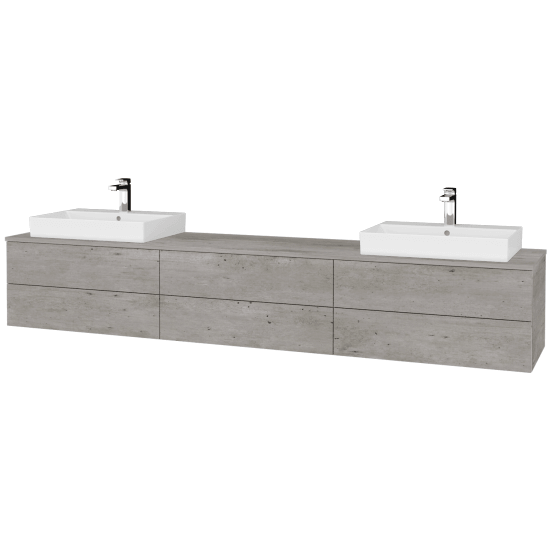 Umyvadlová skříňka MODULE SZZ6 240 umyvadlo Glance - D01 Beton - D01 Beton - Levé + Pravé - Ne