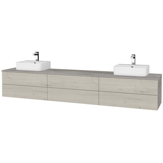 Umyvadlová skříňka MODULE SZZ6 240 umyvadlo Joy 3 - D01 Beton - D28 Alberta - Levé + Pravé - Ne