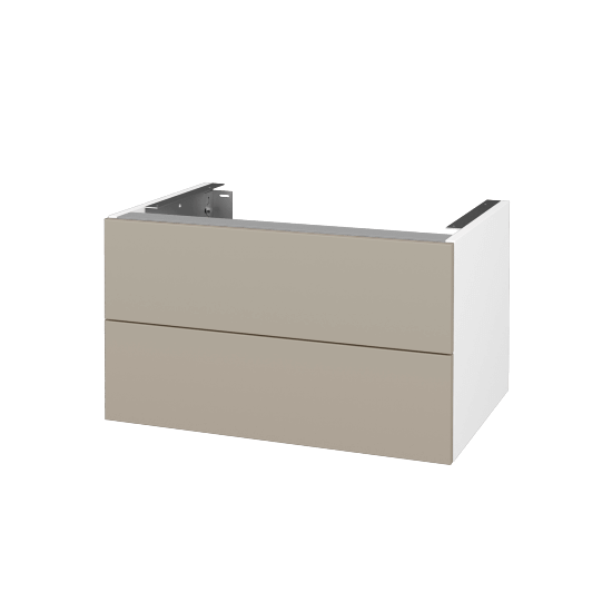 Doplňková skříňka pod desku DSD SZZ2 70 (výška 40 cm)  - N01 Bílá lesk - M05 Béžová mat - Ne