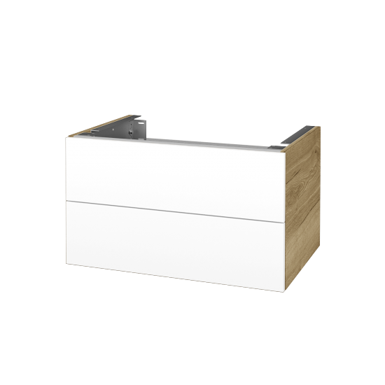 Doplňková skříňka pod desku DSD SZZ2 70 (výška 40 cm)  - D26 Ontario - M01 Bílá mat - Ne