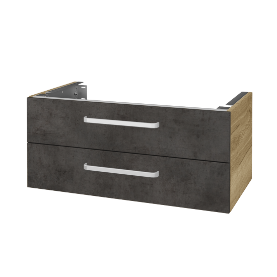 Doplňková skříňka pod desku DSD SZZ2 90 (výška 40 cm)  - D26 Ontario - Úchytka T01 - D16 Beton tmavý - Ne