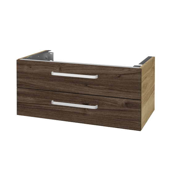 Doplňková skříňka pod desku DSD SZZ2 90 (výška 40 cm)  - D26 Ontario - Úchytka T01 - D25 Teak - Ne