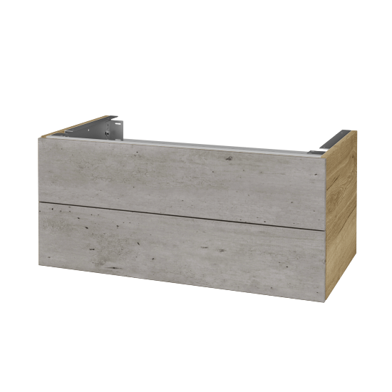 Doplňková skříňka pod desku DSD SZZ2 90 (výška 40 cm)  - D26 Ontario - D01 Beton - Ne