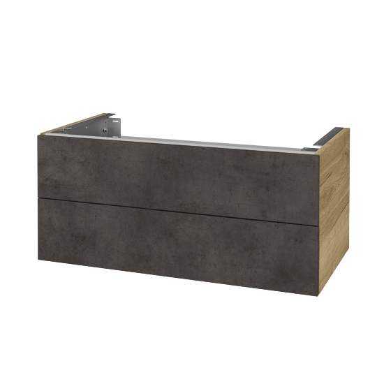 Doplňková skříňka pod desku DSD SZZ2 90 (výška 40 cm)  - D26 Ontario - D16 Beton tmavý - Ne
