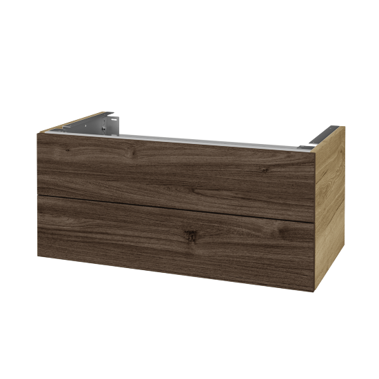 Doplňková skříňka pod desku DSD SZZ2 90 (výška 40 cm)  - D26 Ontario - D25 Teak - Ne