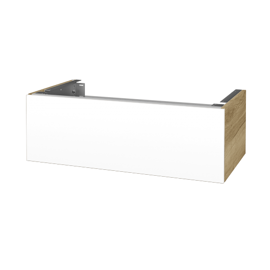 Doplňková skříňka pod desku DSD SZZ1 90 (výška 30 cm)  - D26 Ontario - M01 Bílá mat - Ne