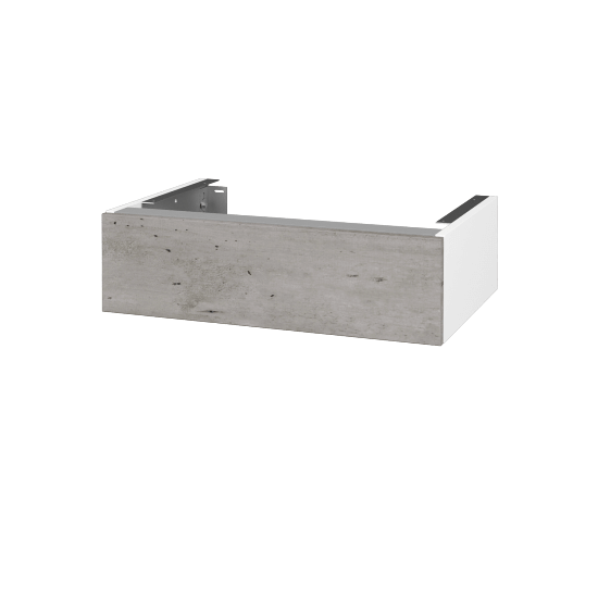 Doplňková skříňka pod desku DSD SZZ 70 (výška 20 cm)  - N01 Bílá lesk - D01 Beton - Ne