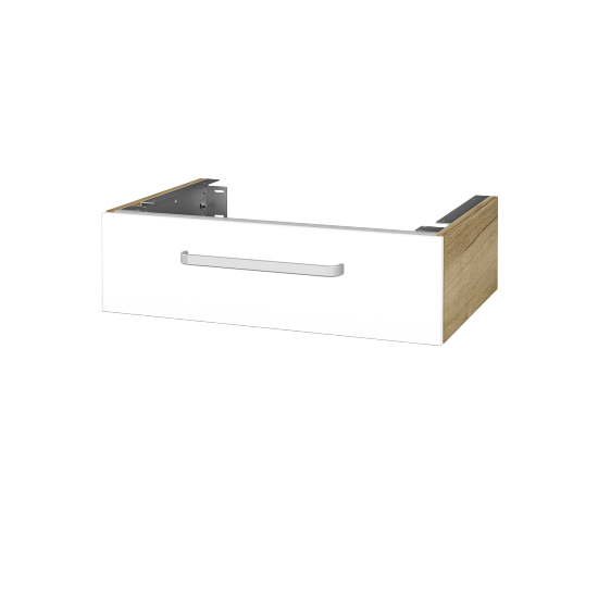 Doplňková skříňka pod desku DSD SZZ 70 (výška 20 cm)  - D26 Ontario - Úchytka T01 - L01 Bílá vysoký lesk - Ne