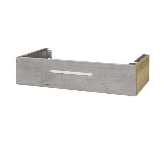 Doplňková skříňka pod desku DSD SZZ 90 (výška 20 cm)  - D26 Ontario - Úchytka T01 - D01 Beton - Ne