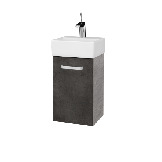 Umyvadlová skříňka HOST SZD 35  - D01 Beton - Úchytka T01 - D16 Beton tmavý - Levé
