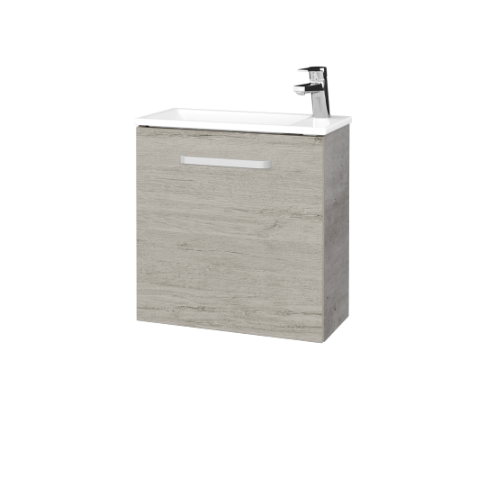 Umyvadlová skříňka HOST SZD 50  - D01 Beton - Úchytka T01 - D05 Oregon - Levé
