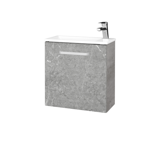 Umyvadlová skříňka HOST SZD 50  - D01 Beton - Úchytka T01 - D20 Galaxy - Levé