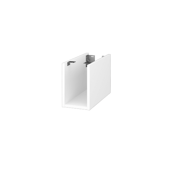 Unterschrank für Waschtischplatte mit offenes Fach DSD SYO1 20  - N01 Weiß Hochglanz