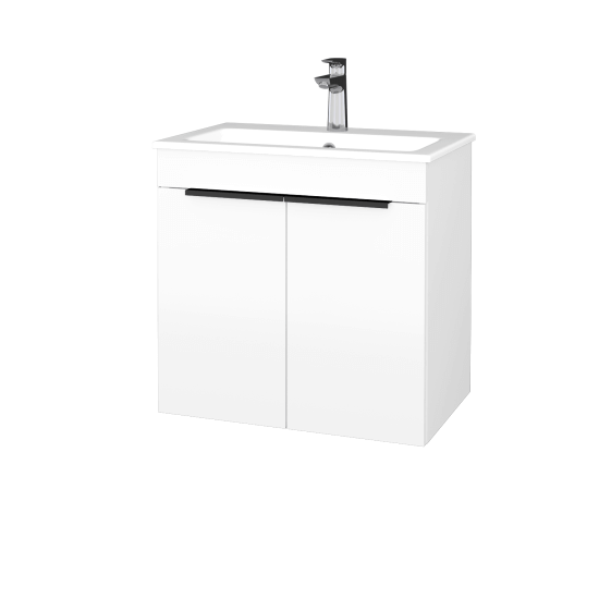 Umyvadlová skříňka BENEFIT SZD2 60 (umyvadlo Altero)  - N01 Bílá lesk - Úchytka T07 - N01 Bílá lesk