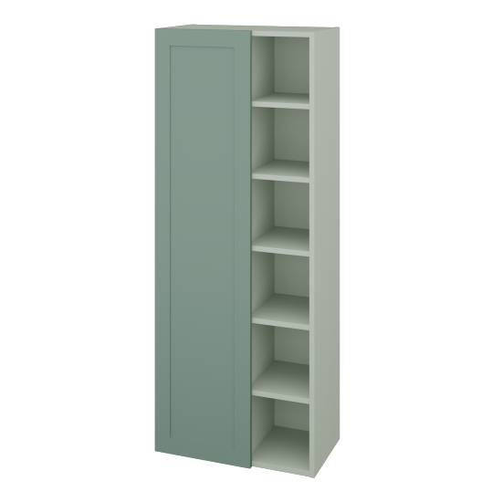 Vysoká koupelnová skříň PORTO SVDO6 60  - L20 Mint grey vysoký lesk - L18 Mint vysoký lesk - Levé