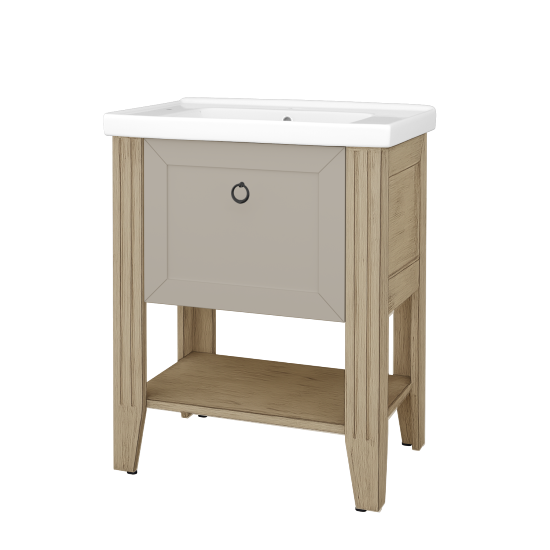 Skříňka pod umyvadlo ANTIK SUPZ 70  - M22 Cream mat patina - Úchytka T10 - L04 Béžová vysoký lesk