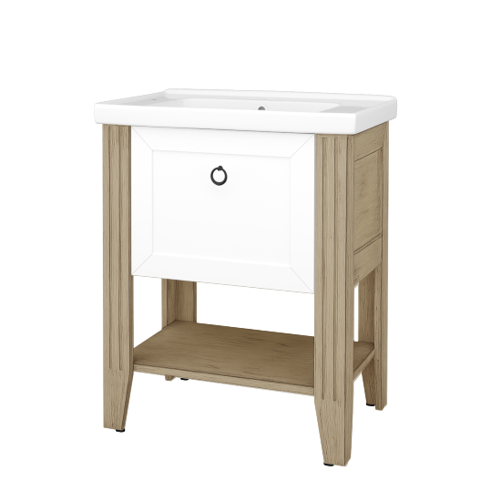 Skříňka pod umyvadlo ANTIK SUPZ 70  - M22 Cream mat patina - Úchytka T10 - M01 Bílá mat