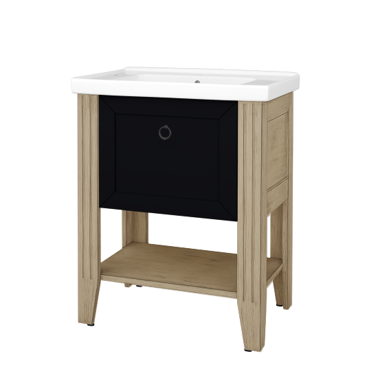 Skříňka pod umyvadlo ANTIK SUPZ 70  - M22 Cream mat patina - Úchytka T10 - M17 Černá mat