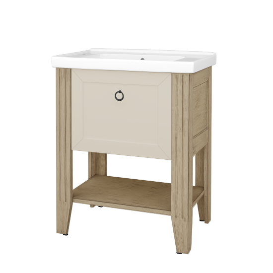 Skříňka pod umyvadlo ANTIK SUPZ 70  - M22 Cream mat patina - Úchytka T10 - L19 Cream vysoký lesk