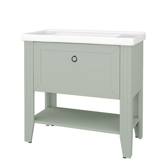 Skříňka pod umyvadlo ANTIK SUPZ 90  - L20 Mint grey vysoký lesk - Úchytka T10 - L20 Mint grey vysoký lesk