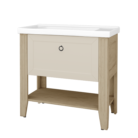 Skříňka pod umyvadlo ANTIK SUPZ 90  - M22 Cream mat patina - Úchytka T10 - L19 Cream vysoký lesk