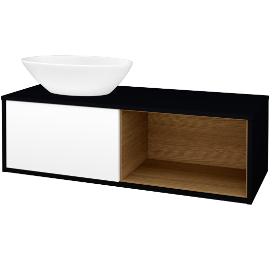 Skříňka pod umyvadlo ARTEO SZZOP 120 (umyvadlo Triumph)  - M17 Černá mat - M01 Bílá mat - Ne